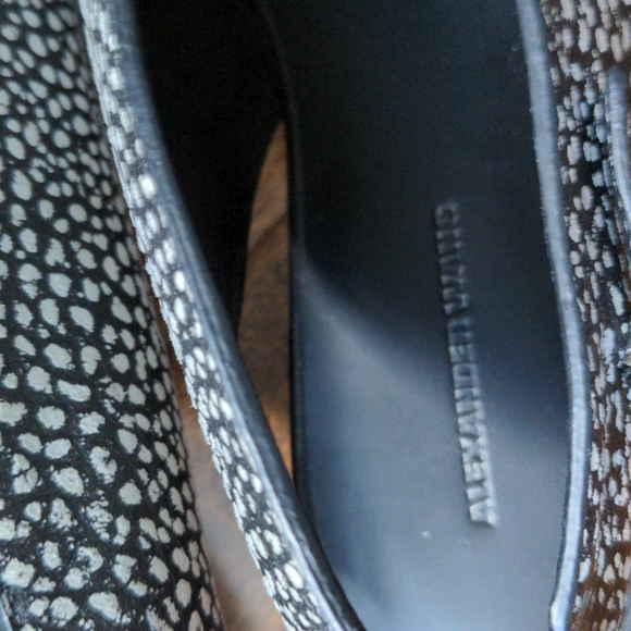 Alexander Wang black and pebbled leather slides, made in Italy size 38.5 - Picture 3 of 5